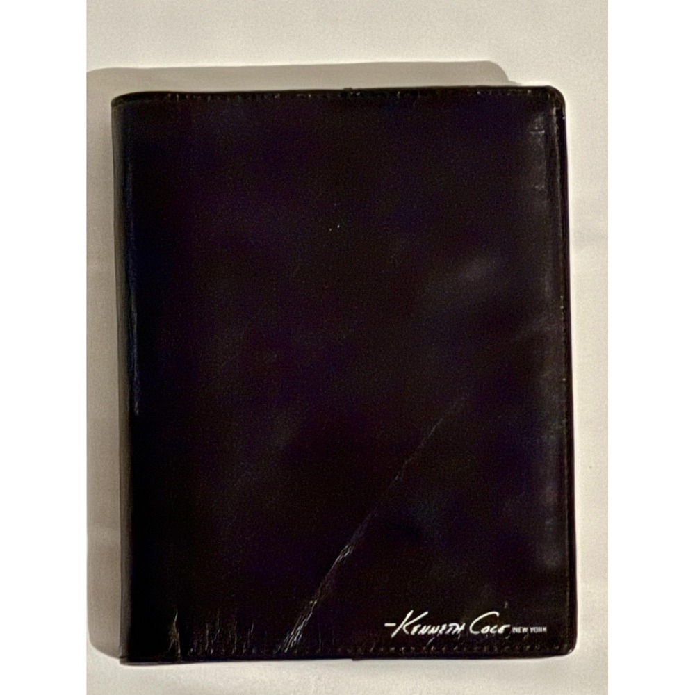 Kenneth Cole New York Spiral-Bound Journal – Black Faux Leather Notebook – Lined